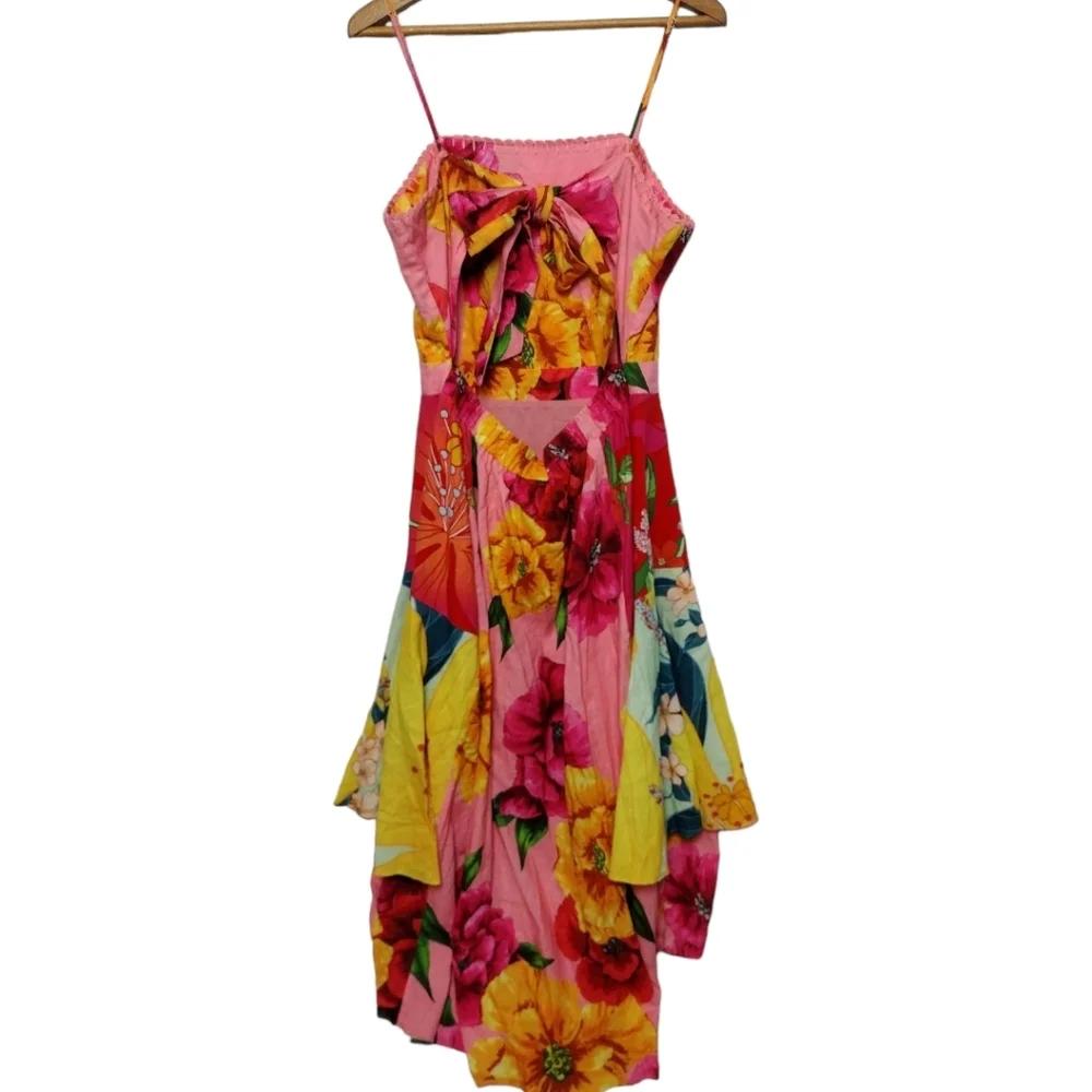 Farm Rio Mixed Chita Floral Midi Dress